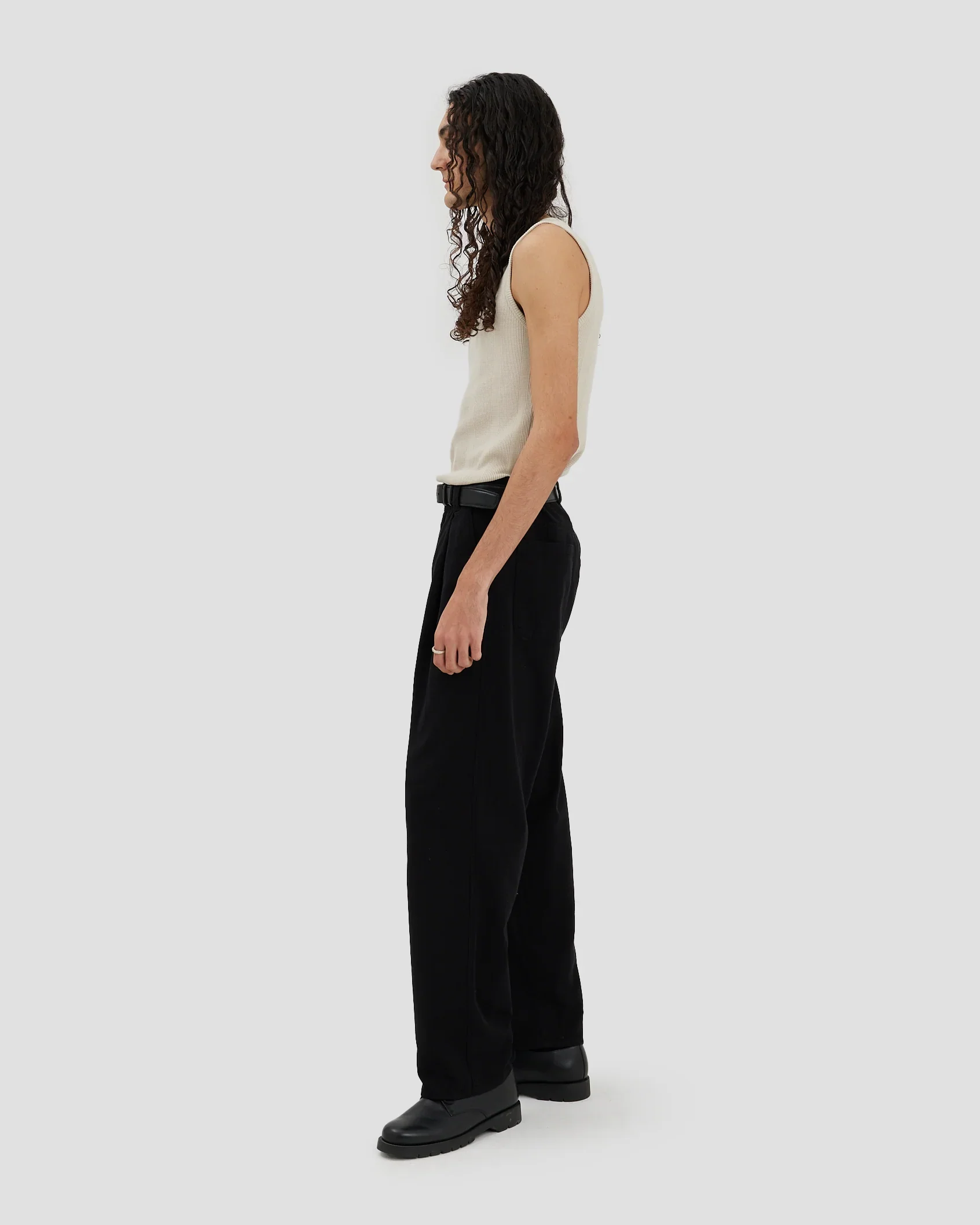 Rib Tank - Khaki - Image 4
